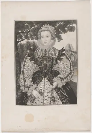 Mary of Guise, by Henry Shaw, ink, 1836