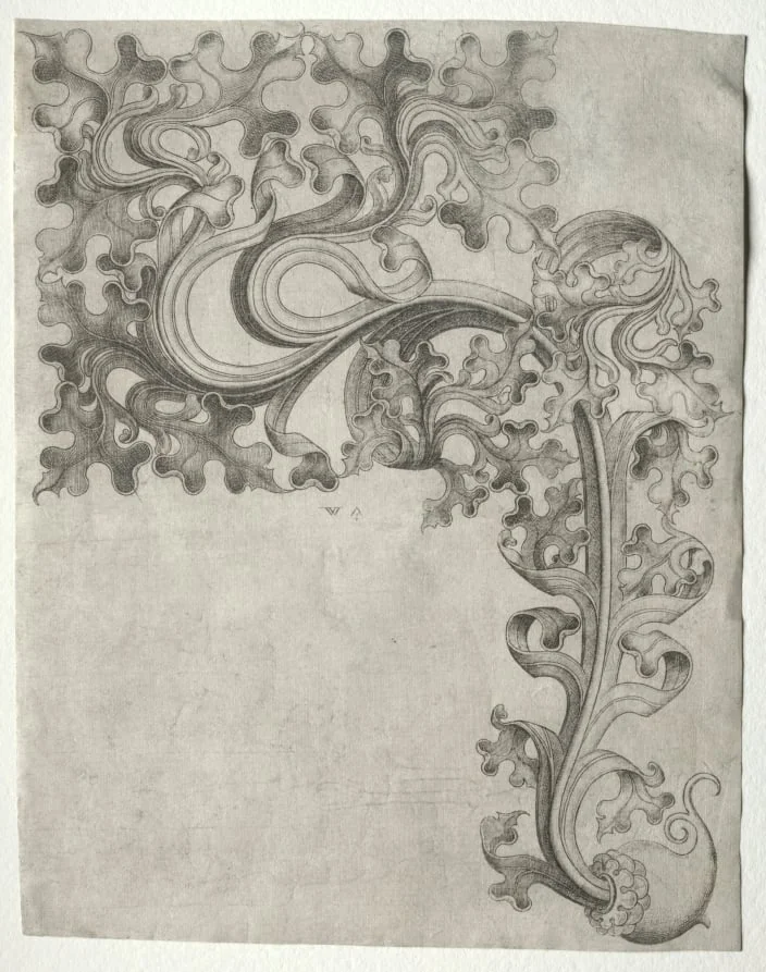 An Oak Leaf Ornament, detail