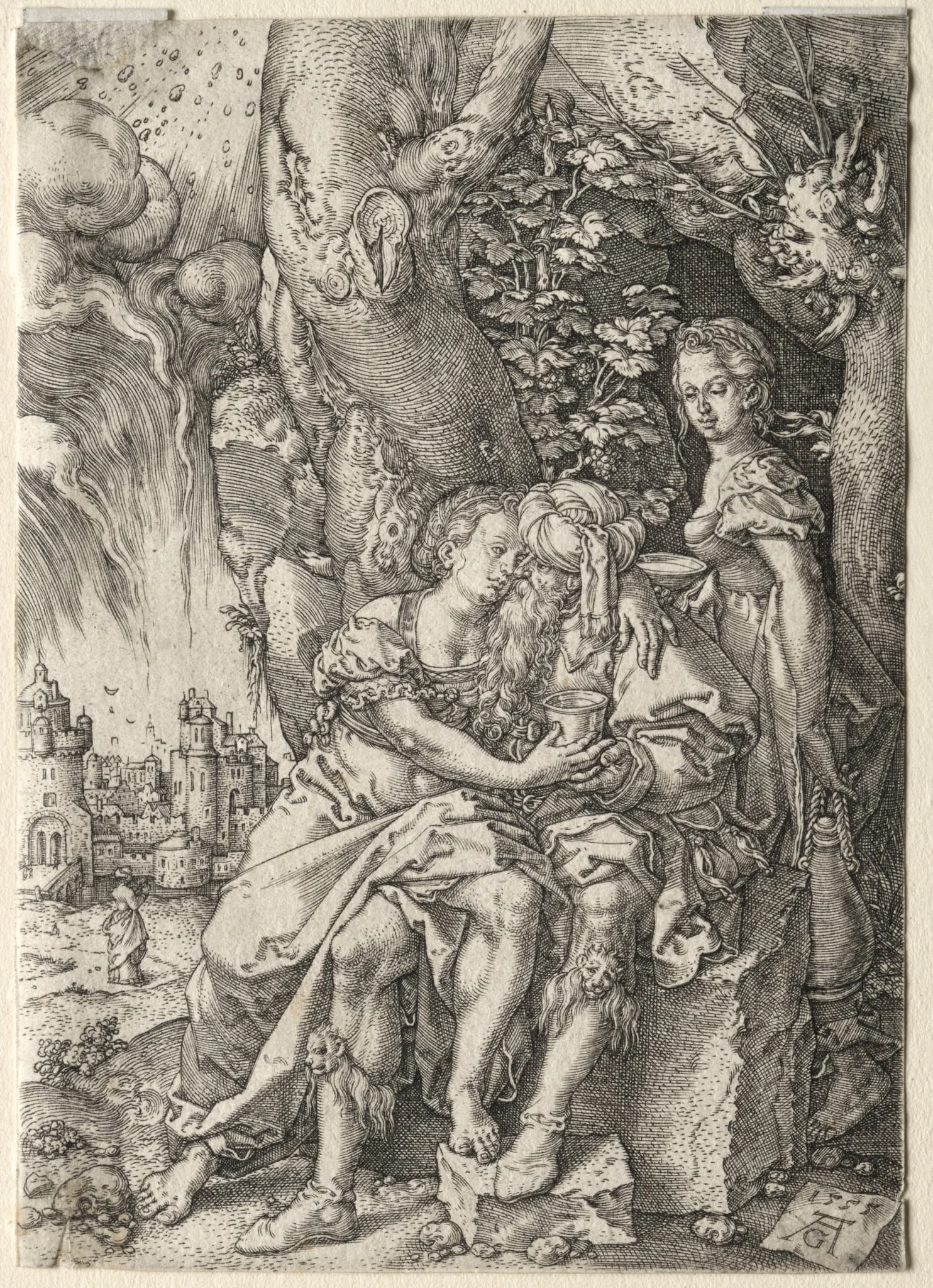 The Story of Lot: Lot with His Daughters, detail