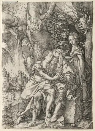 The Story of Lot:  Lot with His Daughters, by Heinrich Aldegrever, 1555