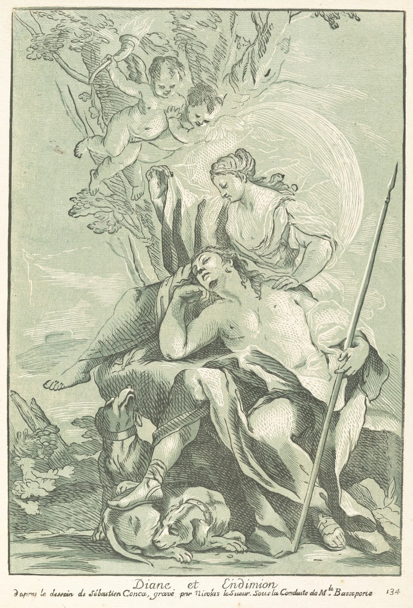Diana and Endymion, detail