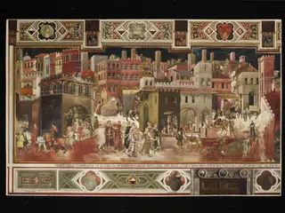 Good Government in the Palazzo Pubblico in Siena, by Giuseppe Catani Chiti, watercolor, 1850