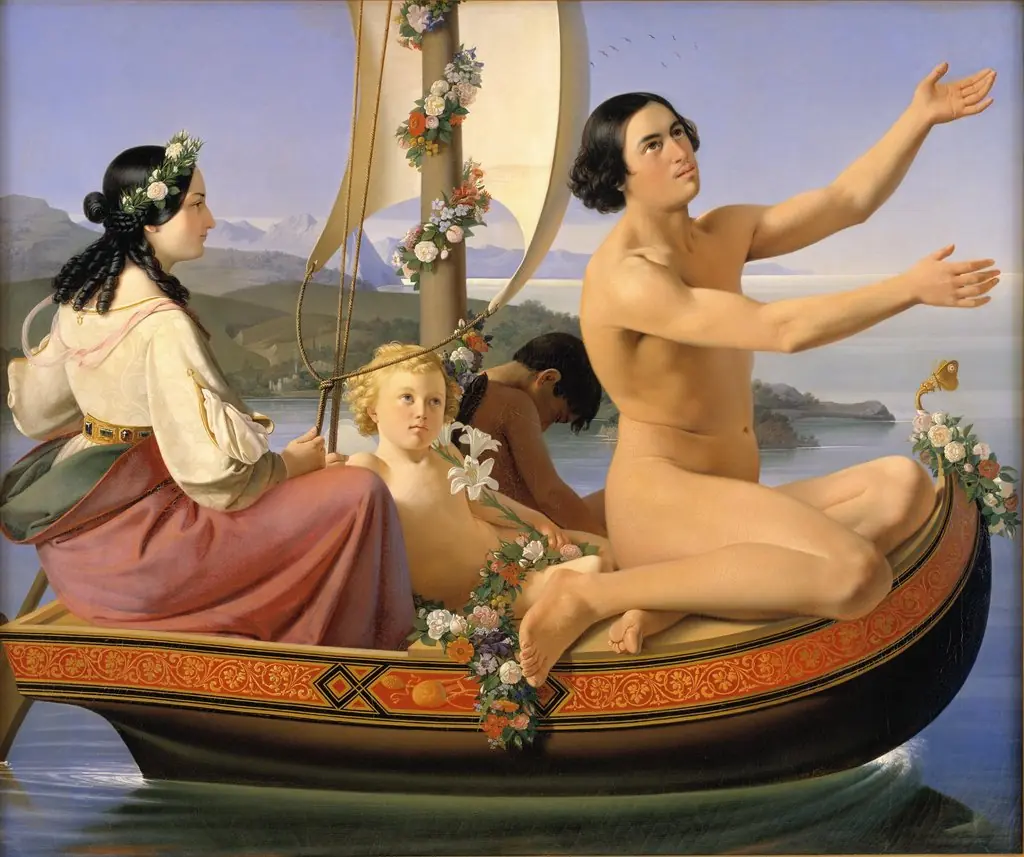 Youth. From the series: The Four Ages of Man, by Ditlev Blunck, oil, 1842