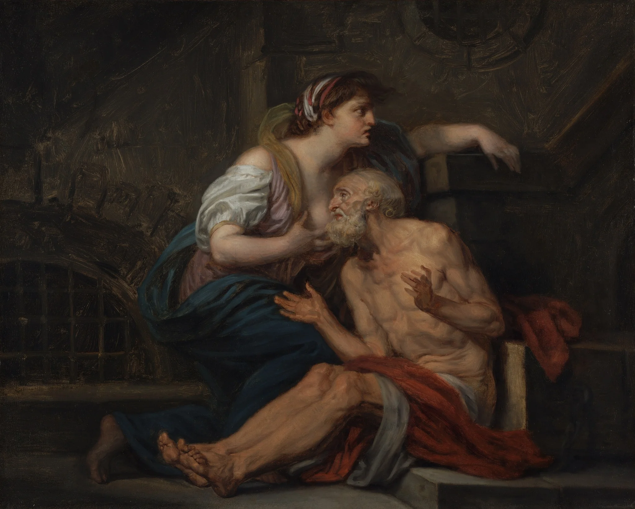 Cimon and Pero: "Roman Charity", detail