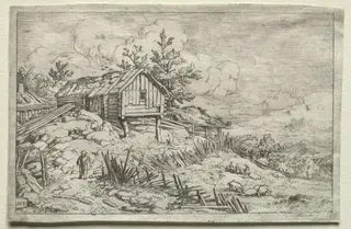 Man in Gateway of Deserted House, by Allart van Everdingen, 1656