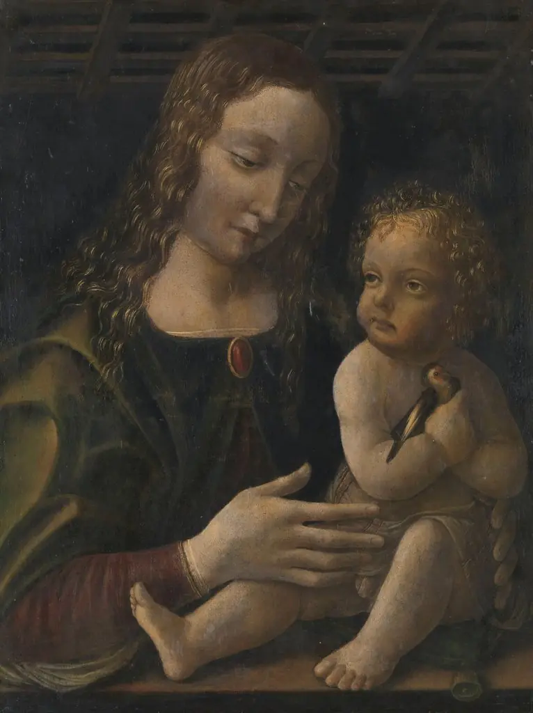Virgin and Child, by Francesco Napoletano, oil, 1500