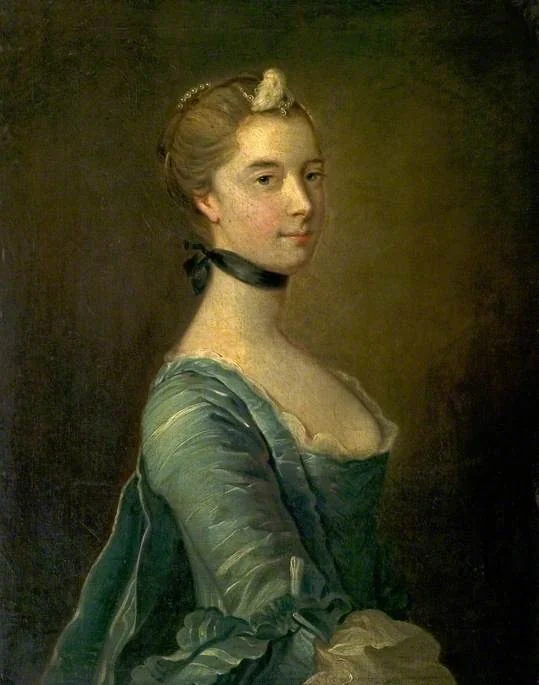 Portrait of an Unknown Woman (possibly Laura Walpole), detail