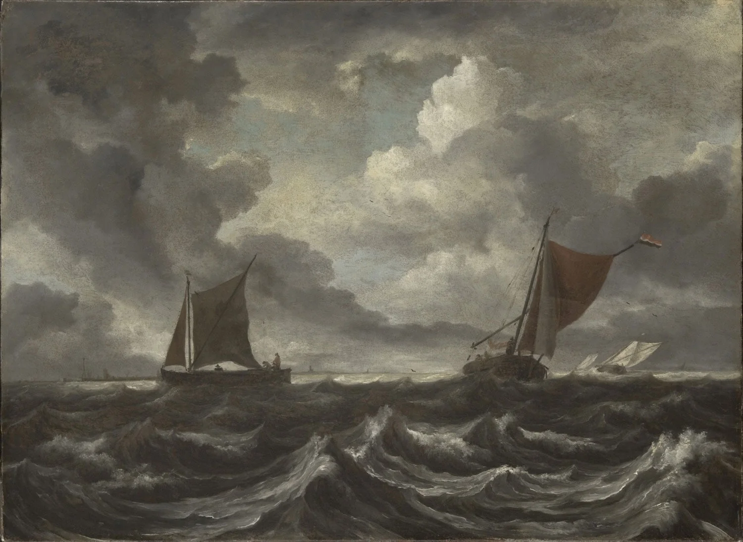 Boats on a Stormy Sea, detail