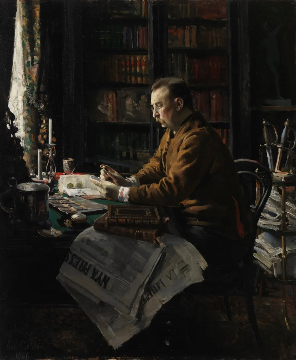 Tohtori Herman Frithiof Antellin muotokuva, detail