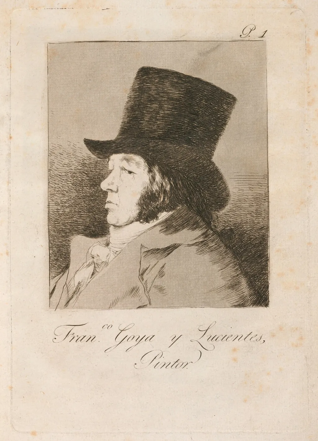 Francesco Goya y Lucientes, Pintor (Francesco Goya y Lucientes, Painter), by Francisco de Goya, ink, 1799