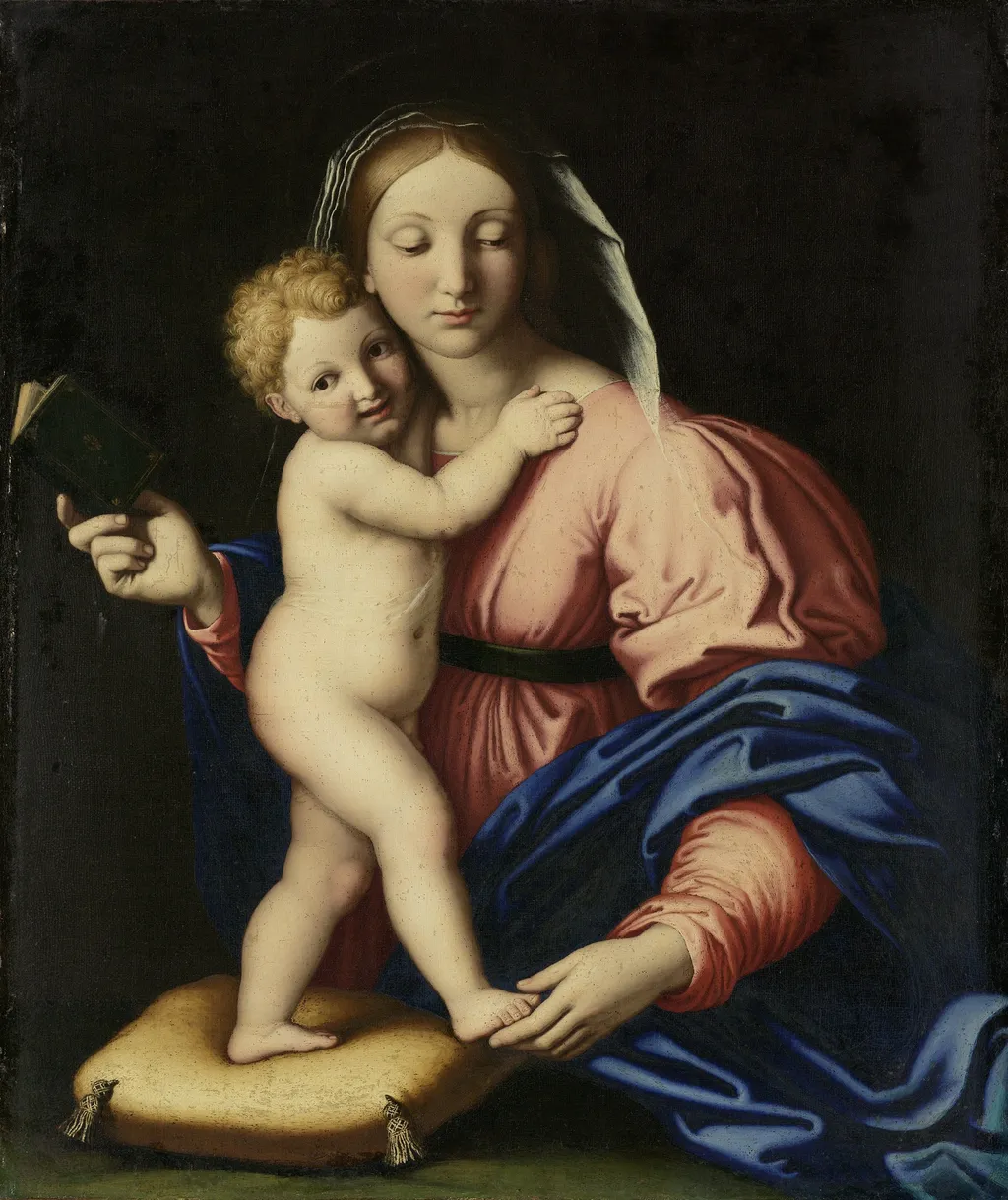 Virgin and Child, by Giovanni Battista Salvi da Sassoferrato, oil, 1650