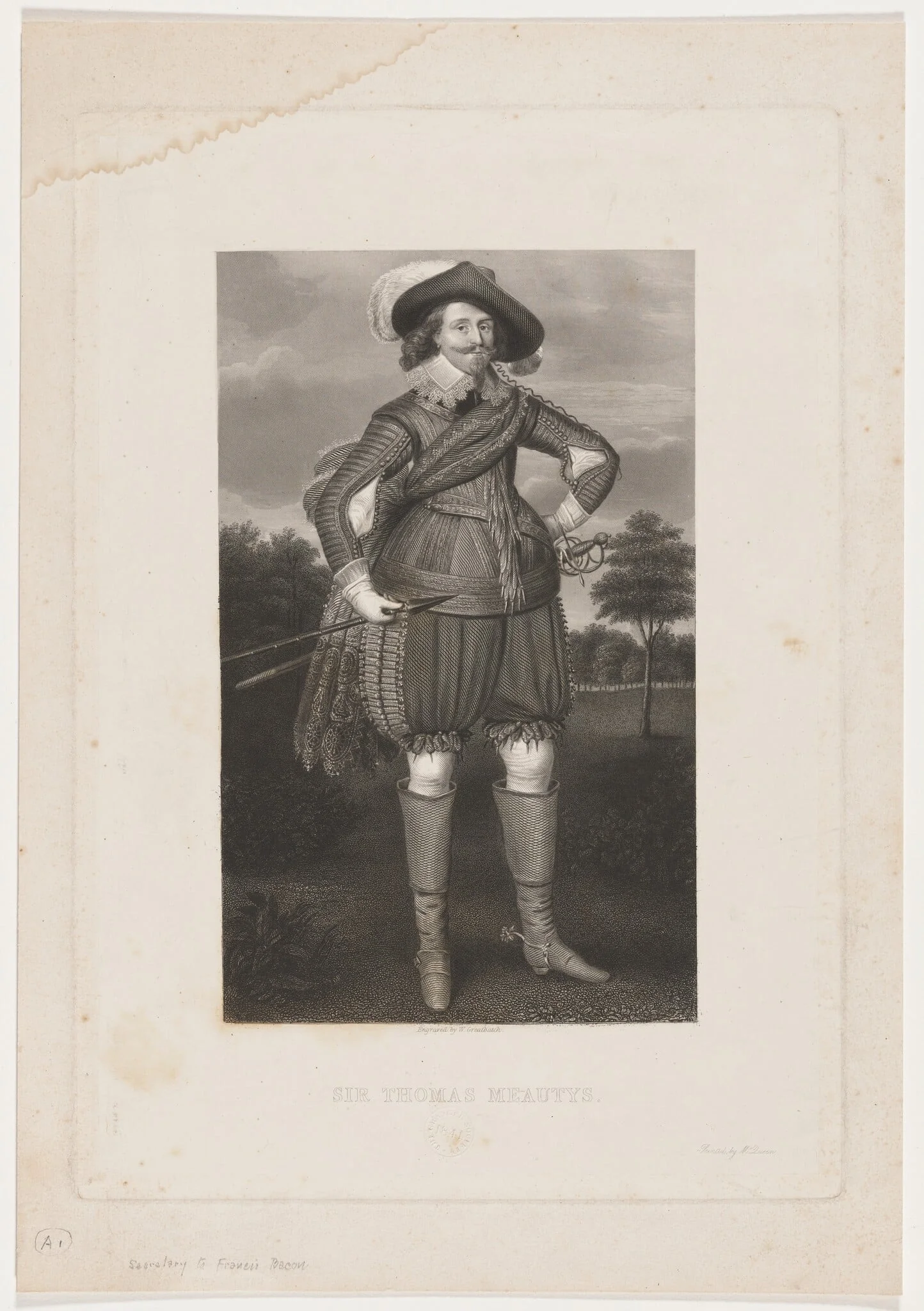 Sir Thomas Meautys, Secretary to Sir Francis Bacon, detail