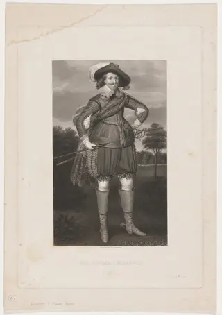 Sir Thomas Meautys, Secretary to Sir Francis Bacon, by William Greatbach, ink, 1841