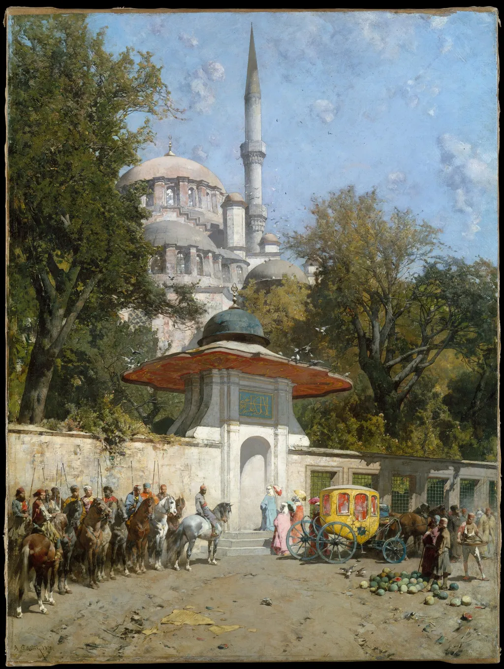 A Mosque, by Alberto Pasini, oil, 1872
