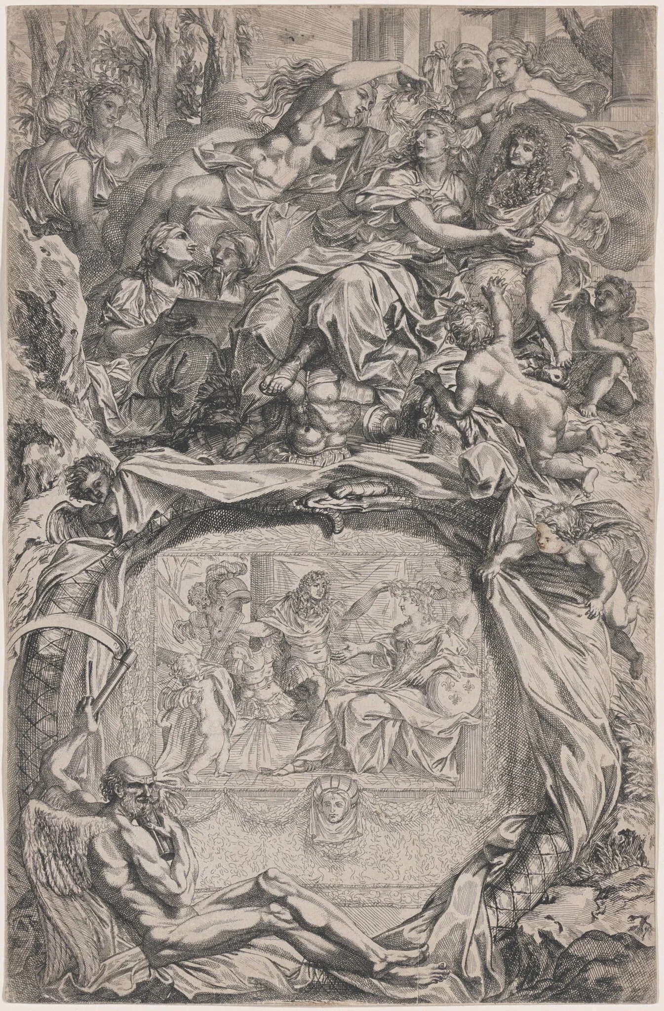 France Crowned with Victory by Louis XIV, detail