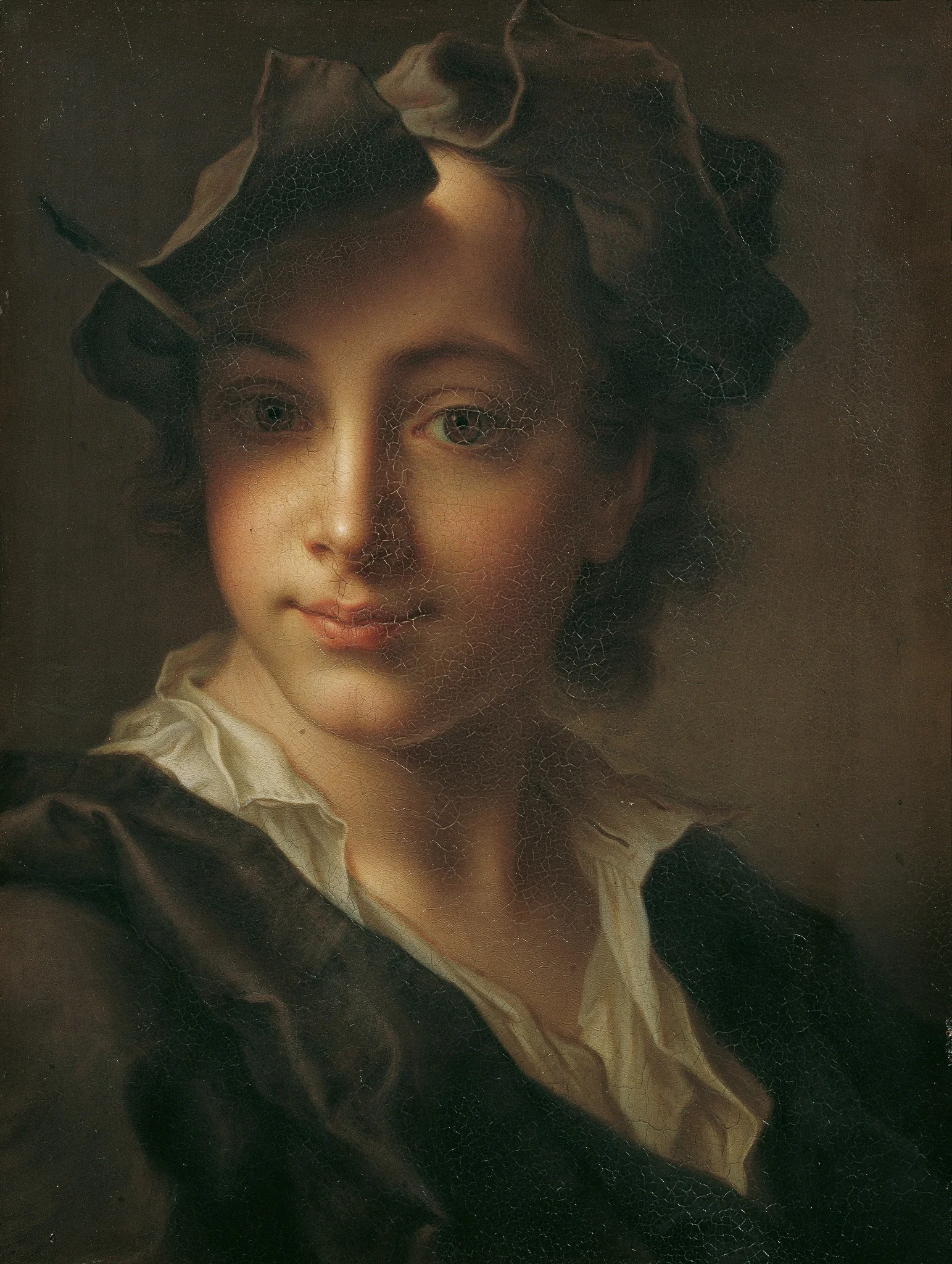Portrait of a boy, detail
