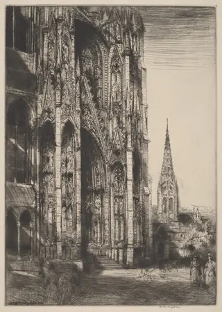 Gothic Night, by Donald Shaw MacLaughlan, ink, 1926