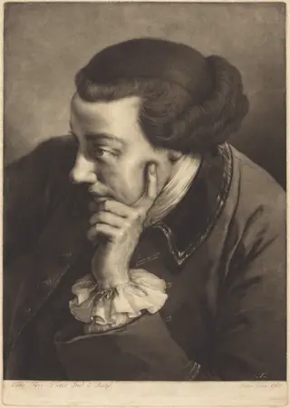 Imaginary Portrait of an English Gentleman, by Thomas Frye, ink, 1760