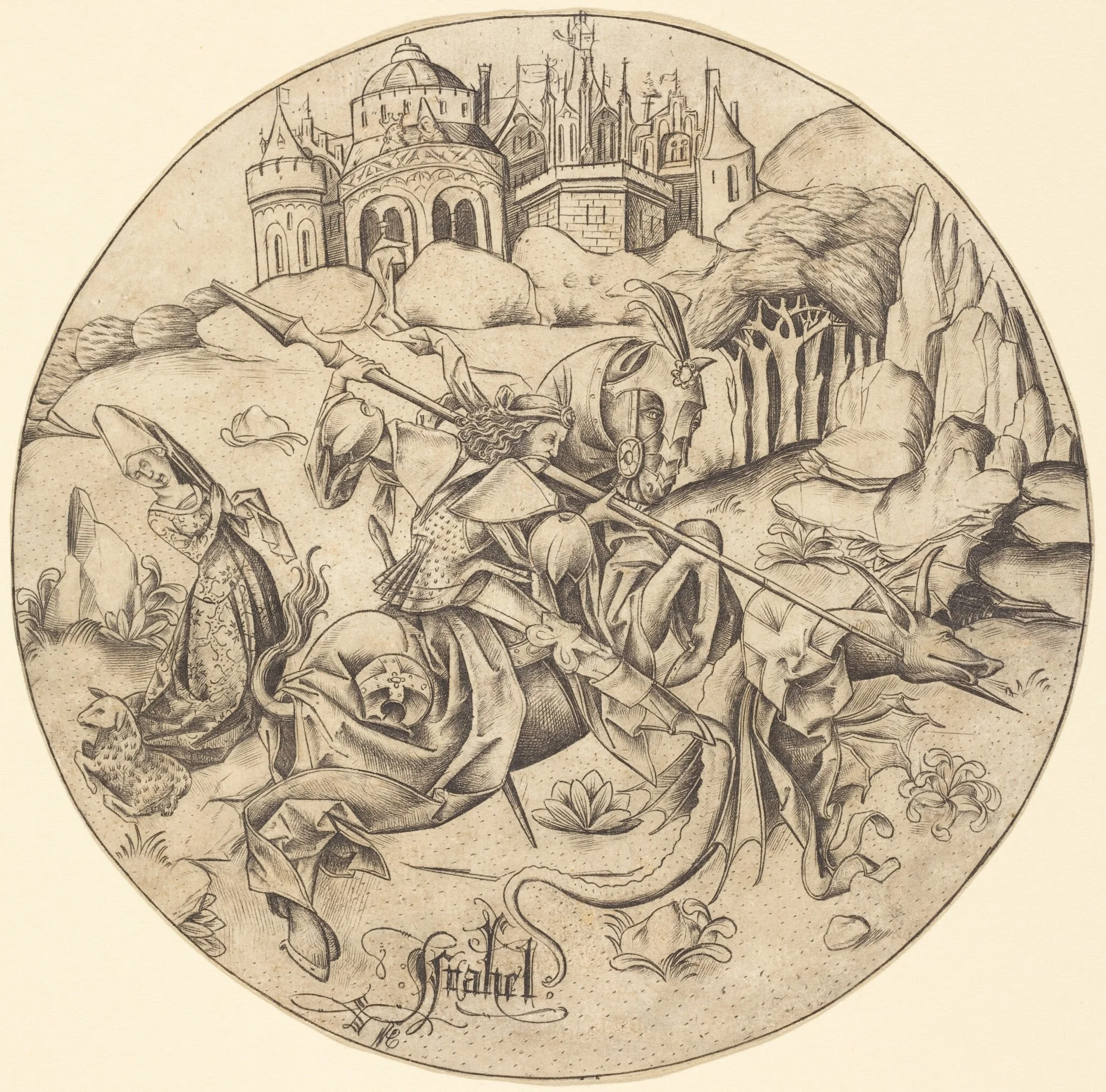 Saint George and the Dragon, detail