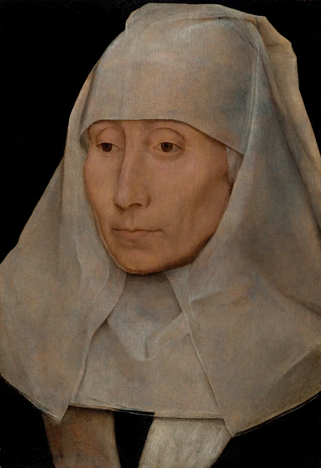 Portrait of an Elderly Woman, by Hans Memling, oil, 1493