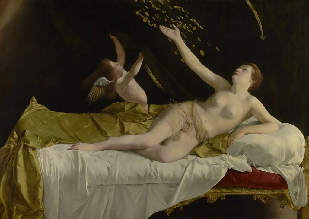 Danaë, by Orazio Gentileschi, oil, 1623