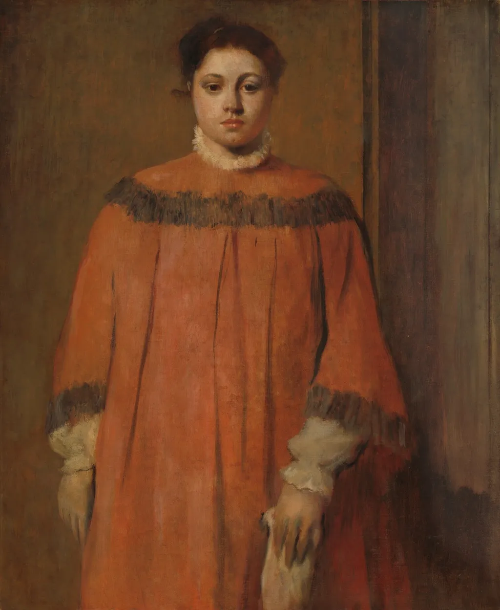 Girl in Red, by Edgar Degas, oil, 1866