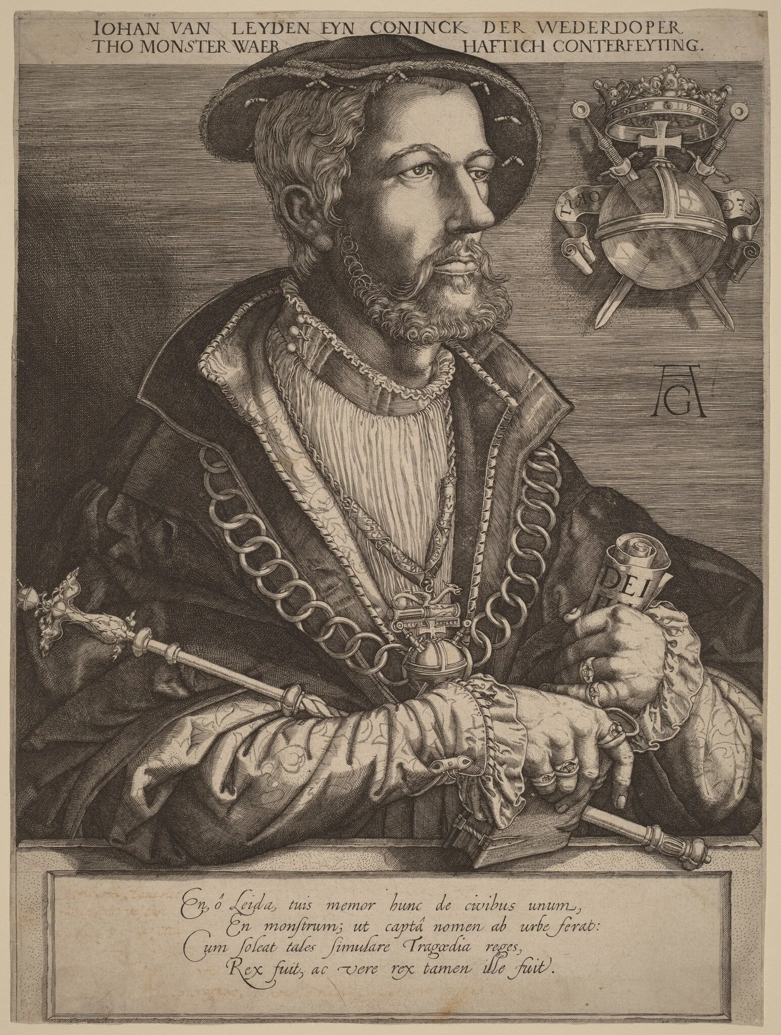 Johan van Leyden (Jan Beukels), detail