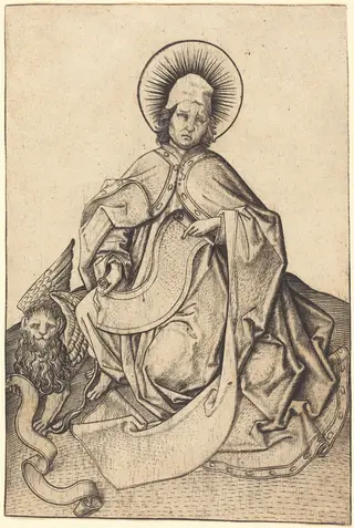 Saint Mark, by Master E.S., ink, 1462