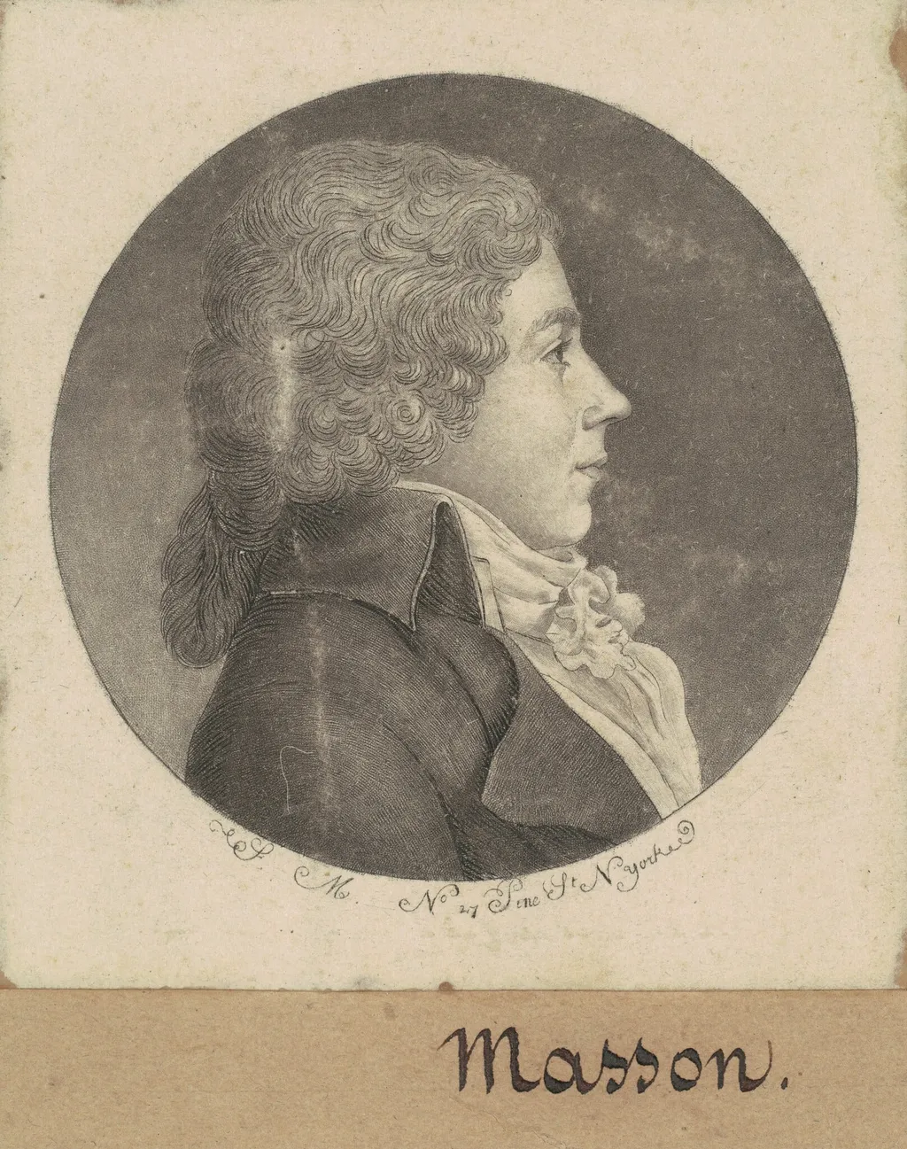 François Désiré Masson, by Charles B. J. Févret de Saint-Mémin, ink, 1798