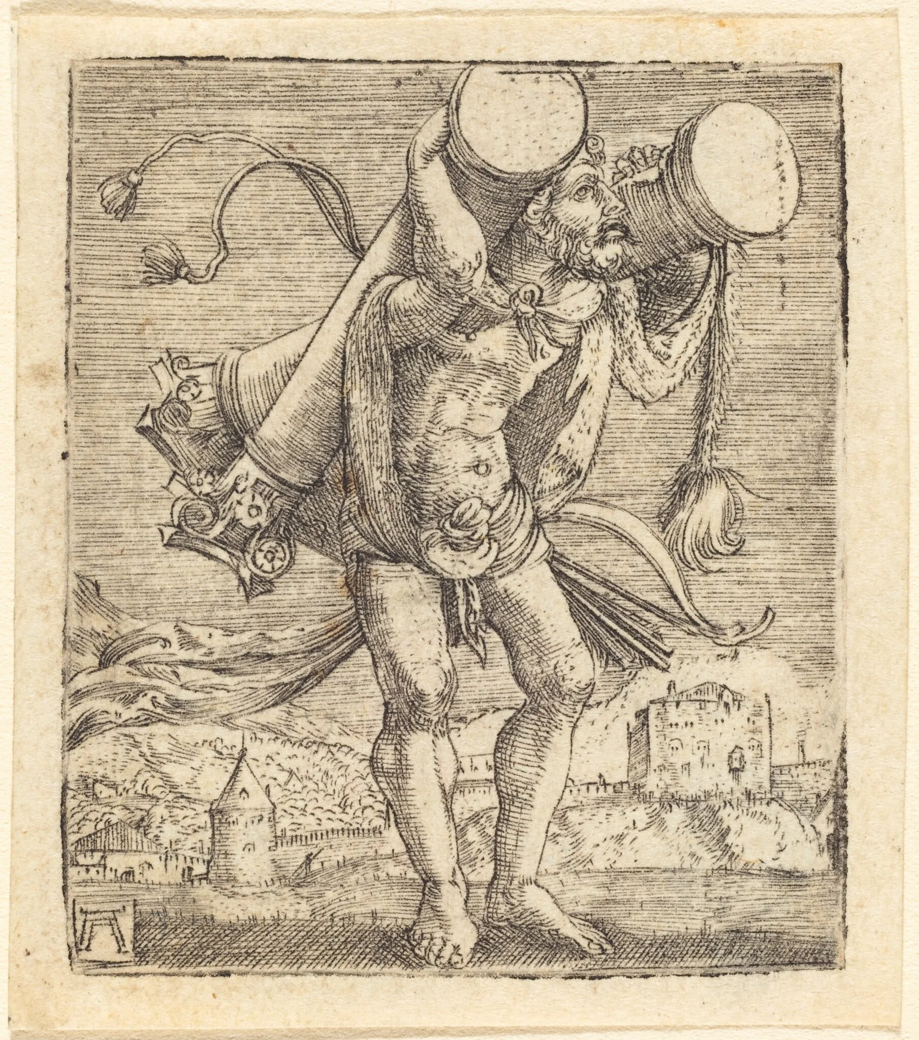 Hercules Bearing the Column of Gades, detail