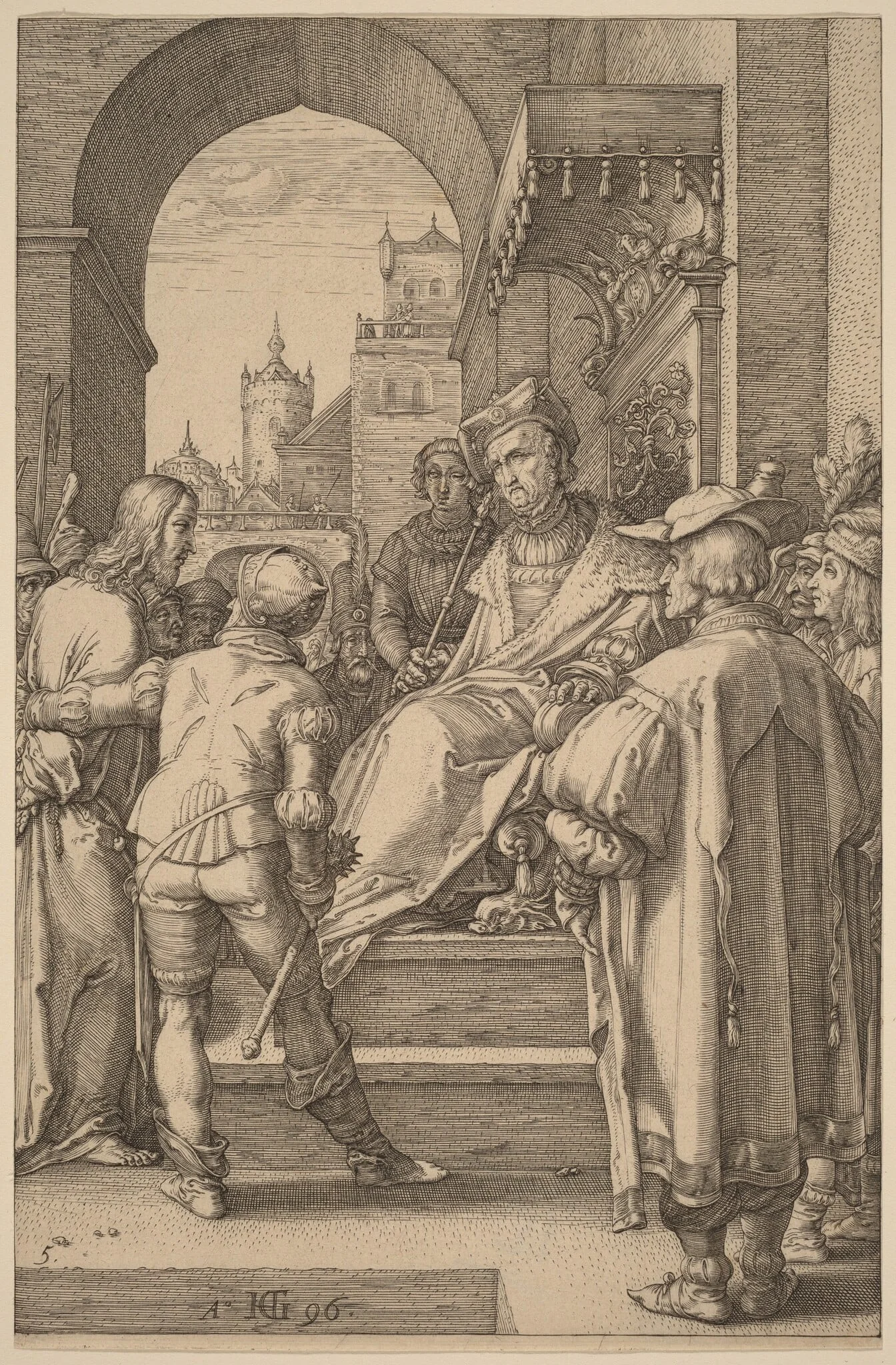 Christ before Pilate, detail