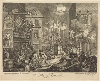 The Times, pl.1, by William Hogarth, ink, 1762