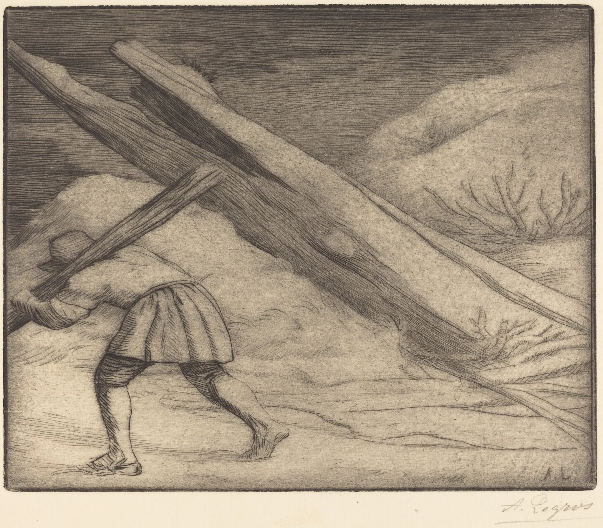 Winter, 1st plate (L'hiver), detail