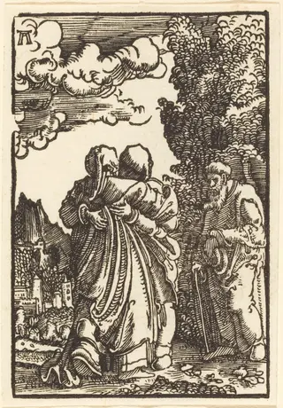 The Visitation, by Albrecht Altdorfer, ink, 1513
