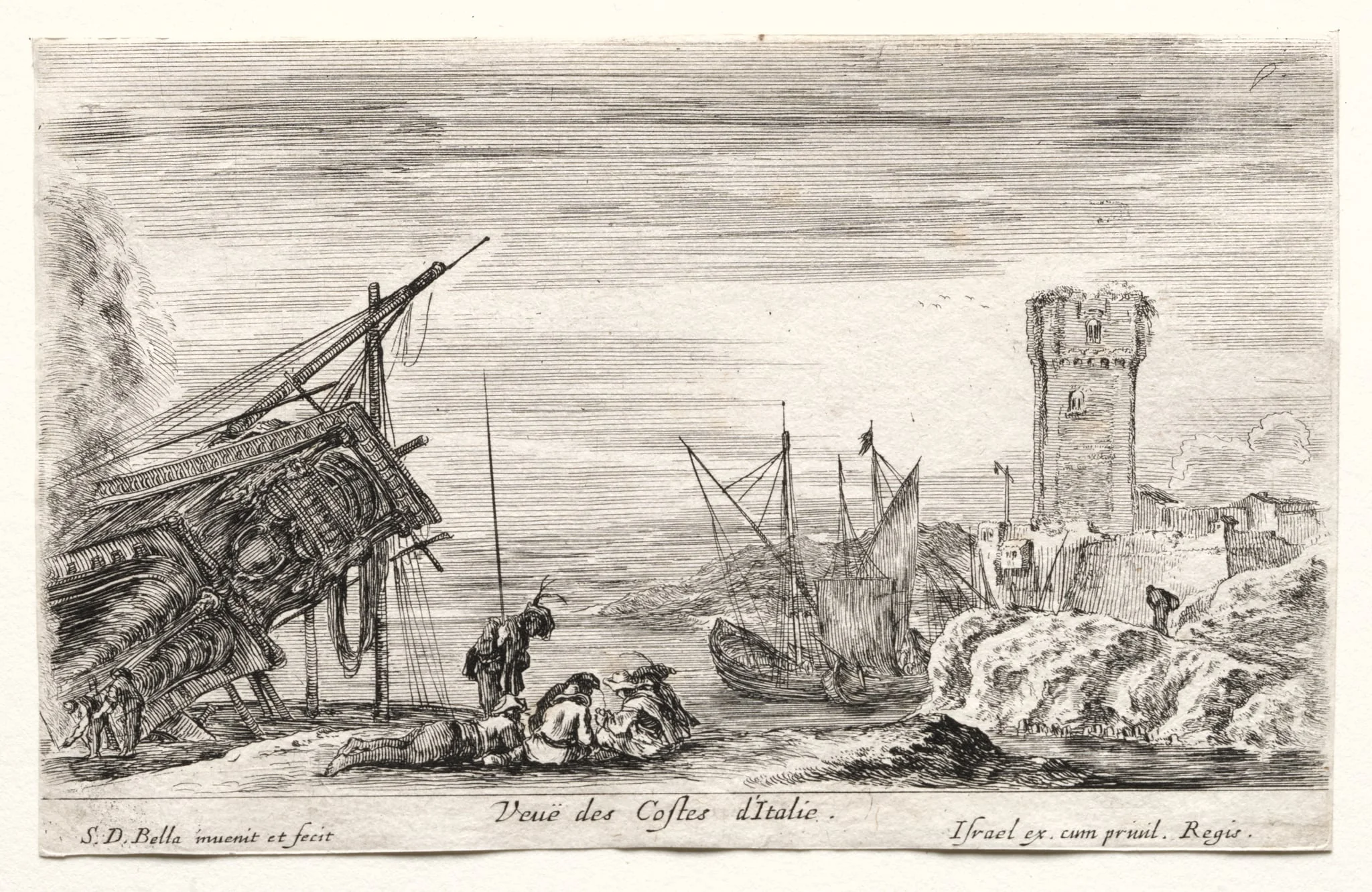 Views of Sea Ports: View of the Italian Coast, detail