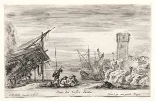 Views of Sea Ports: View of the Italian Coast, by Israel Henriet, 1647