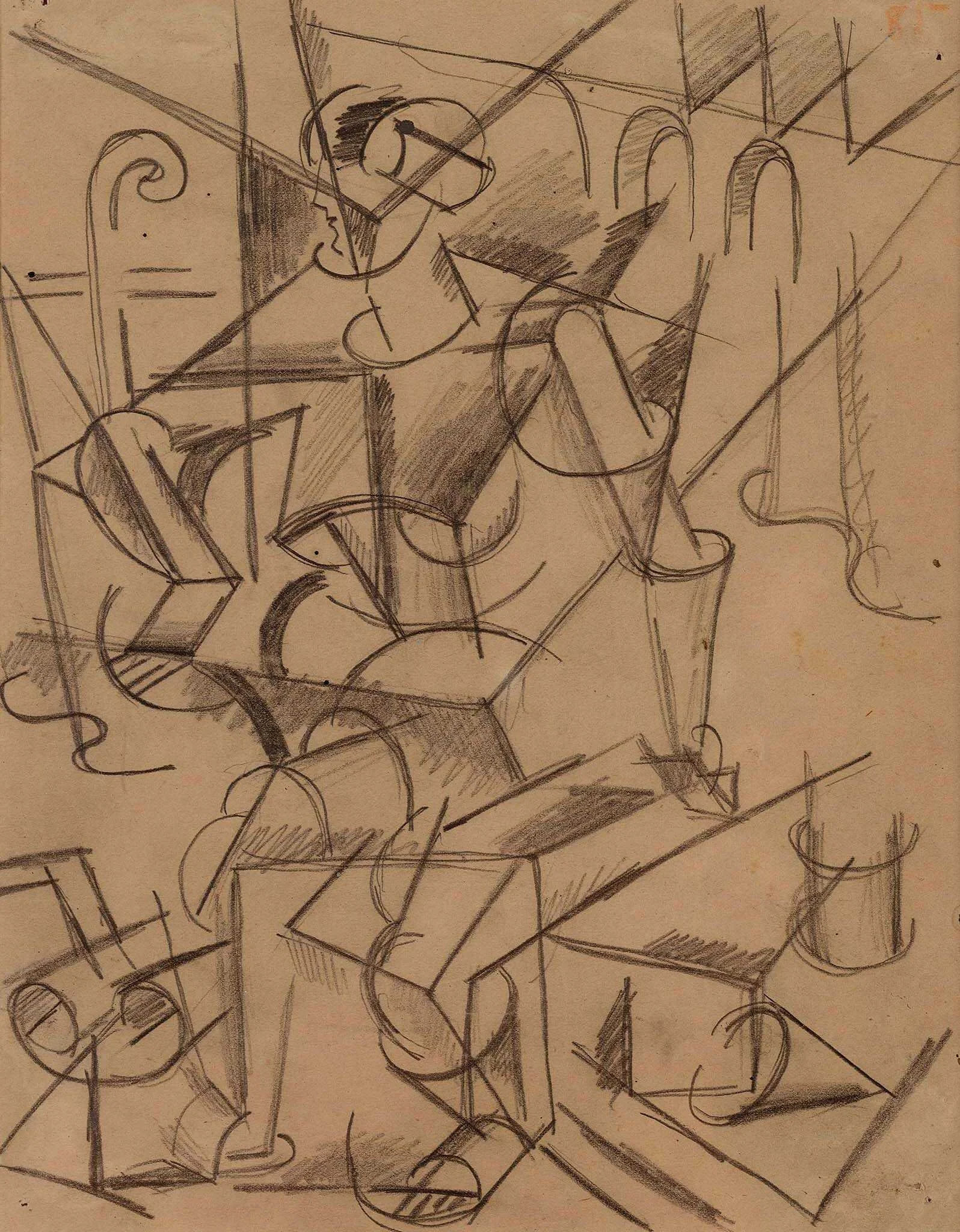 Μελέτη για την "Καθιστή μορφή", detail