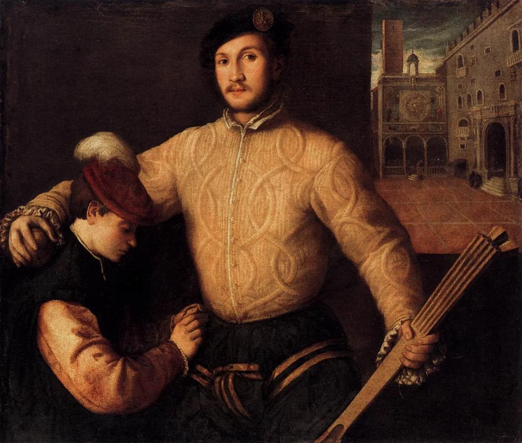 A Ballplayer and His Page, detail