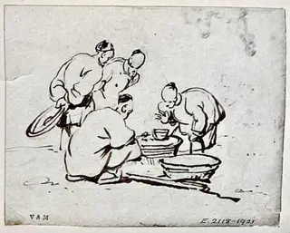 A group of four Chinese figures, by George Chinnery, 19