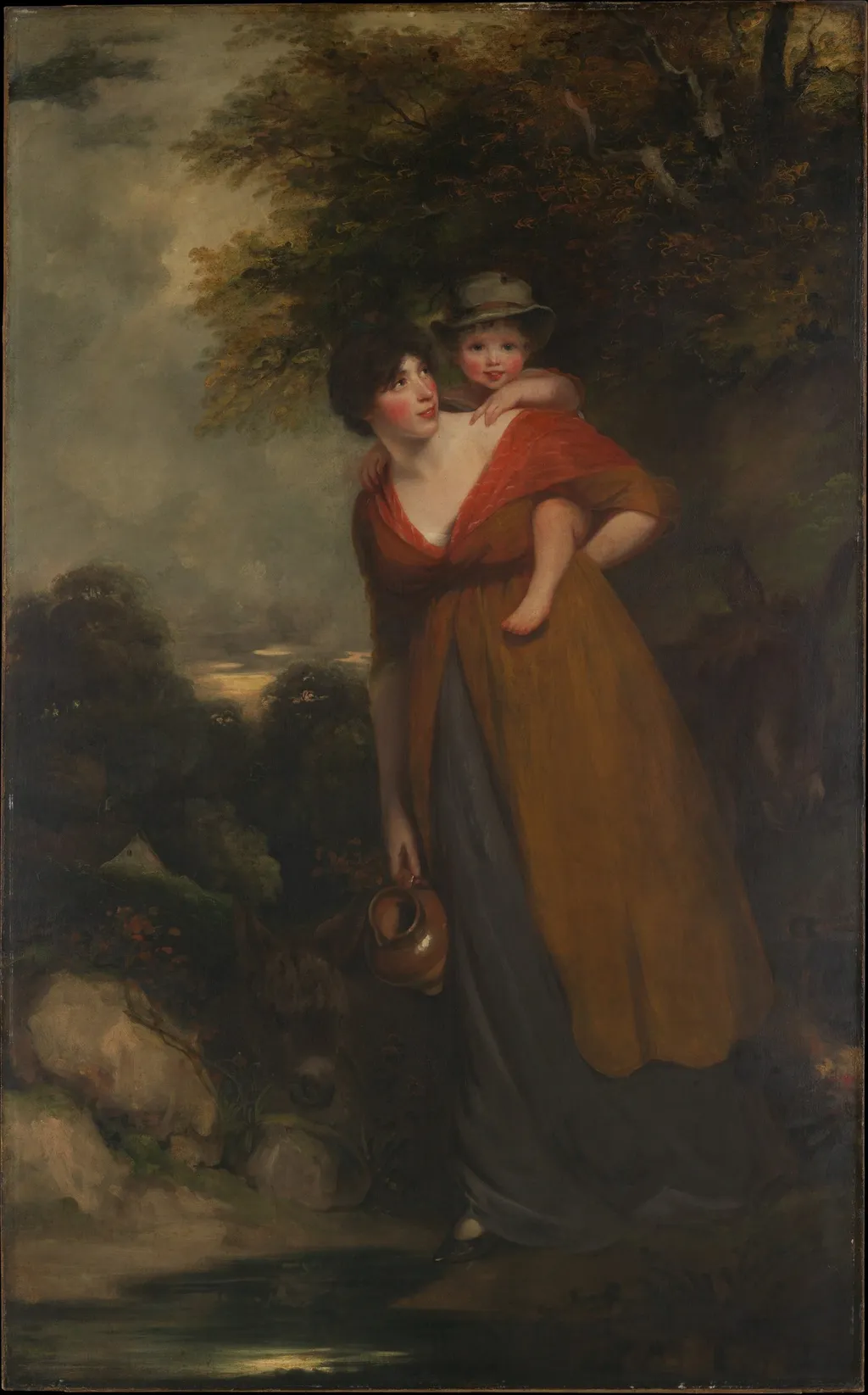 Mrs. Richard Brinsley Sheridan (Hester Jane Ogle, 1775/76–1817) and Her Son (Charles Brinsley Sheridan, 1796–1843), by John Hoppner, oil, 1798
