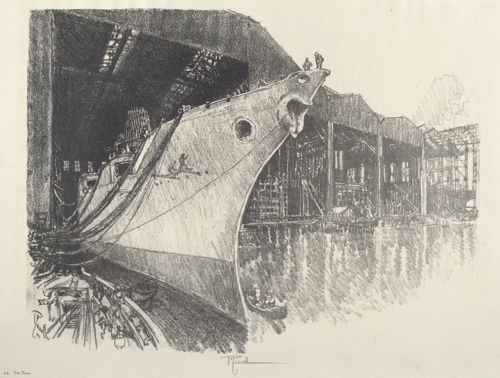 The Prow, by Joseph Pennell, ink, 1917