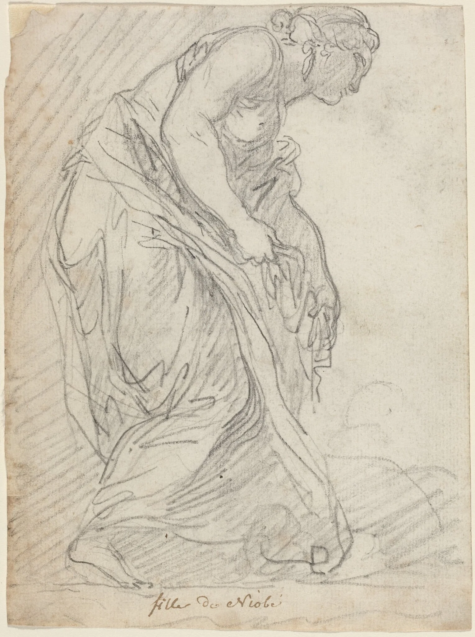 One of Niobe's Daughters, detail