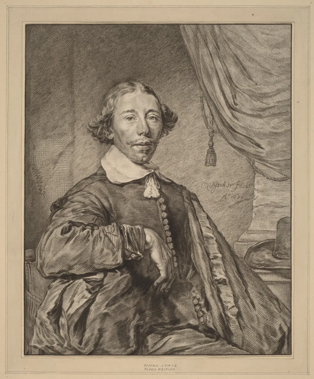 Portrait of a Seated Man, by Cornelis Ploos van Amstel, chalk, 1771