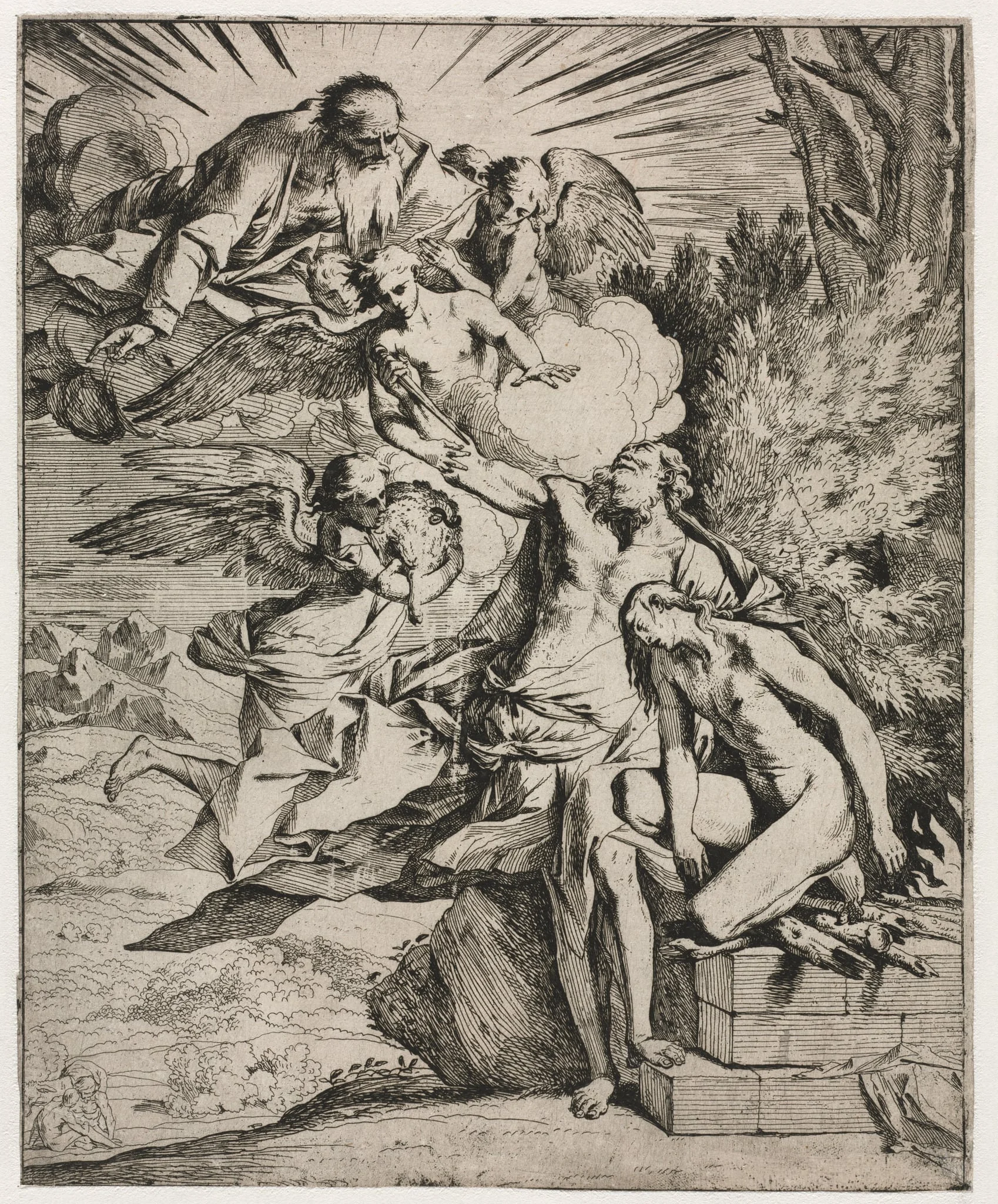 The Sacrifice of Abraham, detail
