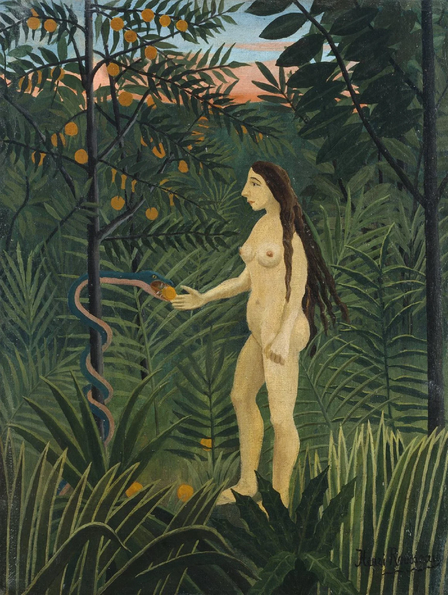 Eve and the Serpent, detail