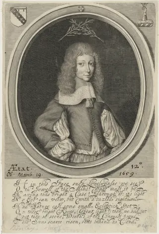John Goodhand Holt, by David Loggan, ink, 1660