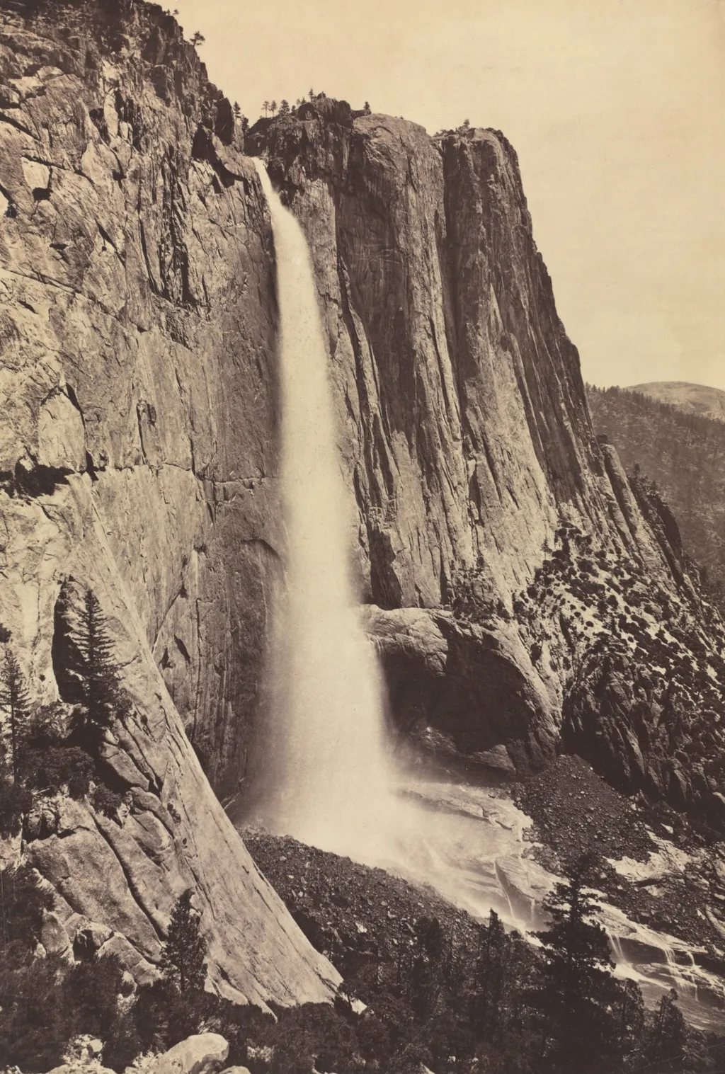 Yosemite Falls, by Eadweard J. Muybridge, 1868