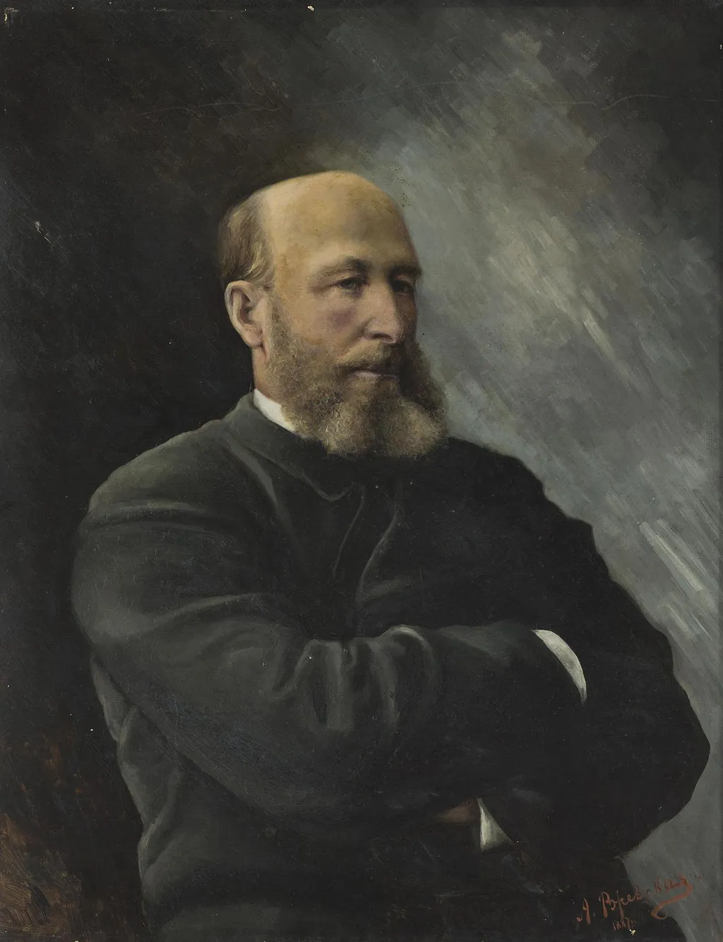 Portrait of A.M. Butlerov, by Antonina Rzhevskaya, oil, 1894