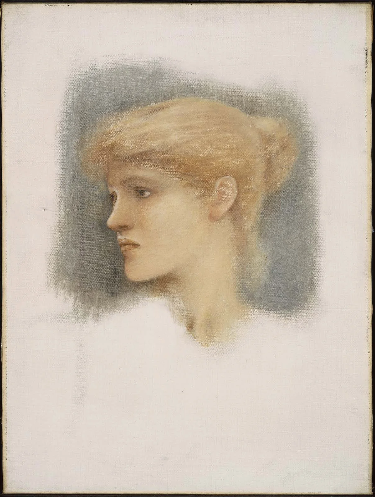 Study of a Young Woman's Head, detail