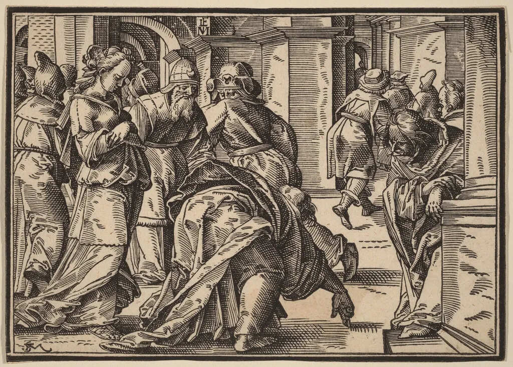 Christ Tells His Disciples of the Last Judgment, by Christoph Murer, ink, 1630